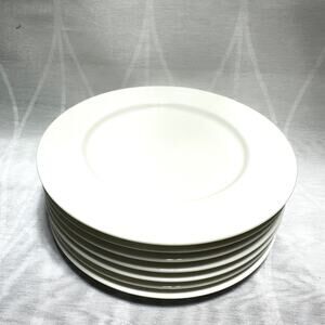 iittala Finland white salad plates 7 ea,‎ 8.5" diameter EUC